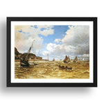 Claude Monet - Mouth Of The Seine At Honfleur [1865], vintage artwork in A3 (17x13") Black Frame