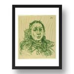 Oskar Kokoschka: Hugo Erfurth, modernist artwork, A3 Size Reproduction Poster Print in 17x13" Black Frame