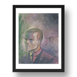 Otto Dix: Self Portrait, modernist artwork, A3 Size Reproduction Poster Print in 17x13" Black Frame