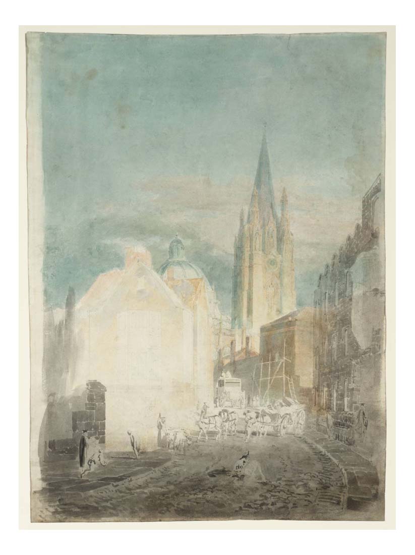 Oxford, St Mary's and the Radcliffe Camera from Oriel Lane, 1793-94 by John Mallord William Turner RA, 12x8"(A4) Poster