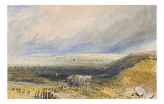 Oyster Beds at Whitstable, Kent by John Mallord William Turner RA, 12x8"(A4) Poster