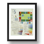 Oyvind Fahlstrom: Plan for World Trade Monopoly, modernist artwork, A3 Size Reproduction Poster Print in 17x13" Black Frame