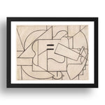 Pablo Picasso: Guitar (2), modernist artwork, A3 Size Reproduction Poster Print in 17x13" Black Frame