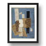 Pablo Picasso: Guitar, modernist artwork, A3 Size Reproduction Poster Print in 17x13" Black Frame