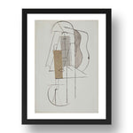 Pablo Picasso: Head (2), modernist artwork, A3 Size Reproduction Poster Print in 17x13" Black Frame