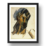 Pablo Picasso: Head of a Woman, modernist artwork, A3 Size Reproduction Poster Print in 17x13" Black Frame