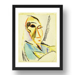 Pablo Picasso: Head of the Medical Student, modernist artwork, A3 Size Reproduction Poster Print in 17x13" Black Frame