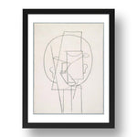 Pablo Picasso: Head, modernist artwork, A3 Size Reproduction Poster Print in 17x13" Black Frame