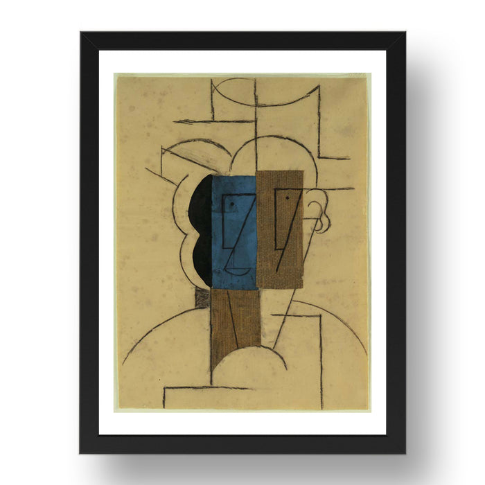 Pablo Picasso: Man with a Hat, modernist artwork, A3 Size Reproduction Poster Print in 17x13