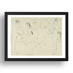 Pablo Picasso: The Pool, modernist artwork, A3 Size Reproduction Poster Print in 17x13" Black Frame