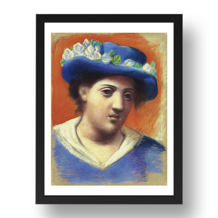 Pablo Picasso: Woman with Flowered Hat, modernist artwork, A3 Size Reproduction Poster Print in 17x13