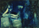 Pablo Picasso - Brooding Woman, Three Children, vintage art, modern poster print