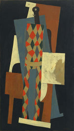 Pablo Picasso - Harlequin, vintage art, modern poster print