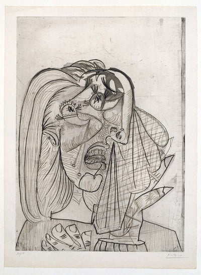 Pablo Picasso - La Femme qui pleure, vintage art, A3 (16x12")  Poster Print 