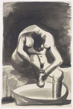 Pablo Picasso - Woman Washing Her Feet, vintage art, modern poster print