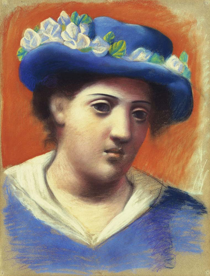 Pablo Picasso - Woman with Flowered Hat, vintage art, A3 (16x12