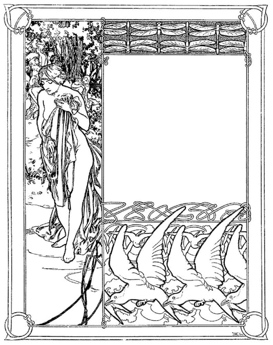 Page de Ilsee par Mucha 003 vintage artwork by Alphonse Mucha, 16x12" (A3 size) poster print