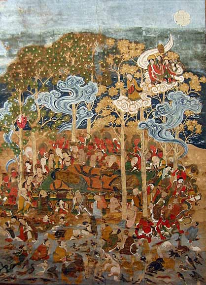 Parinirvana Buddha, historic, vintage ukiyo-e Japan artwork,12x8"(A4) Poster Print