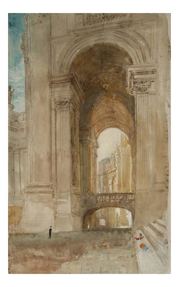 Part of the Facade of St Peter's, Rome, with the Arco delle Campane, 1819 by John Mallord William Turner RA