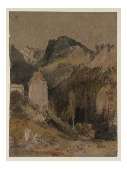 Part of the Monastery, Grande Chartreuse, 1802 by John Mallord William Turner RA, 12x8"(A4) Poster