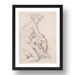 Paul Cézanne: Mercury after Pigalle, modernist artwork, A3 Size Reproduction Poster Print in 17x13" Black Frame