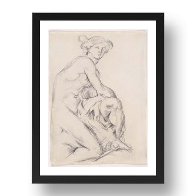 Paul Cezanne: Mercury after Pigalle, modernist artwork, A3 Size Reproduction Poster Print in 17x13" Black Frame