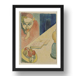 Paul Gauguin: Portrait of Jacob Meyer de Haan, modernist artwork, A3 Size Reproduction Poster Print in 17x13" Black Frame