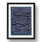 Paul Klee: Heroic Strokes of the Box ), modernist artwork, A3 Size Reproduction Poster Print in 17x13" Black Frame