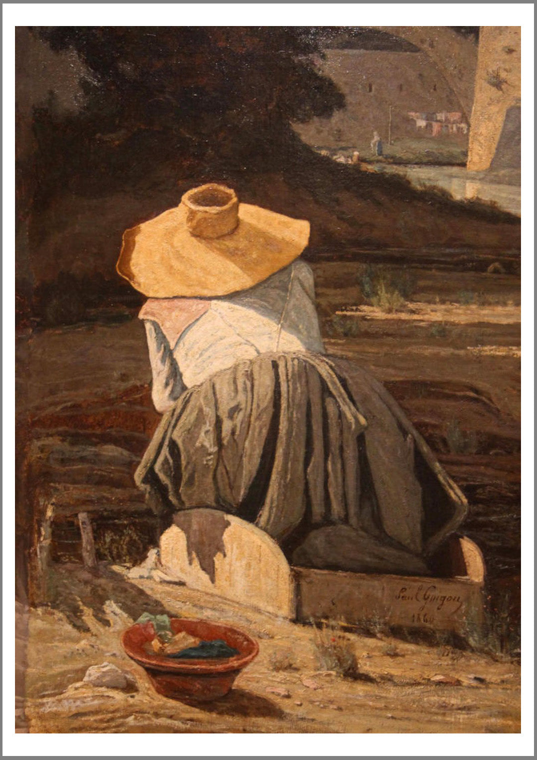 Washerwoman at the Brook by Paul-Camille Guigou