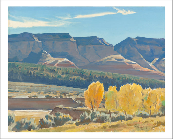 Peaceful Morning by Maynard Dixon, Classic American Western Art, 16x12