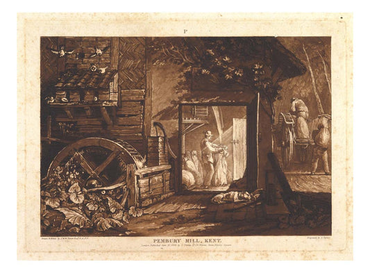 Pembury Mill, Kent, 1808 by John Mallord William Turner RA, 12x8"(A4) Poster
