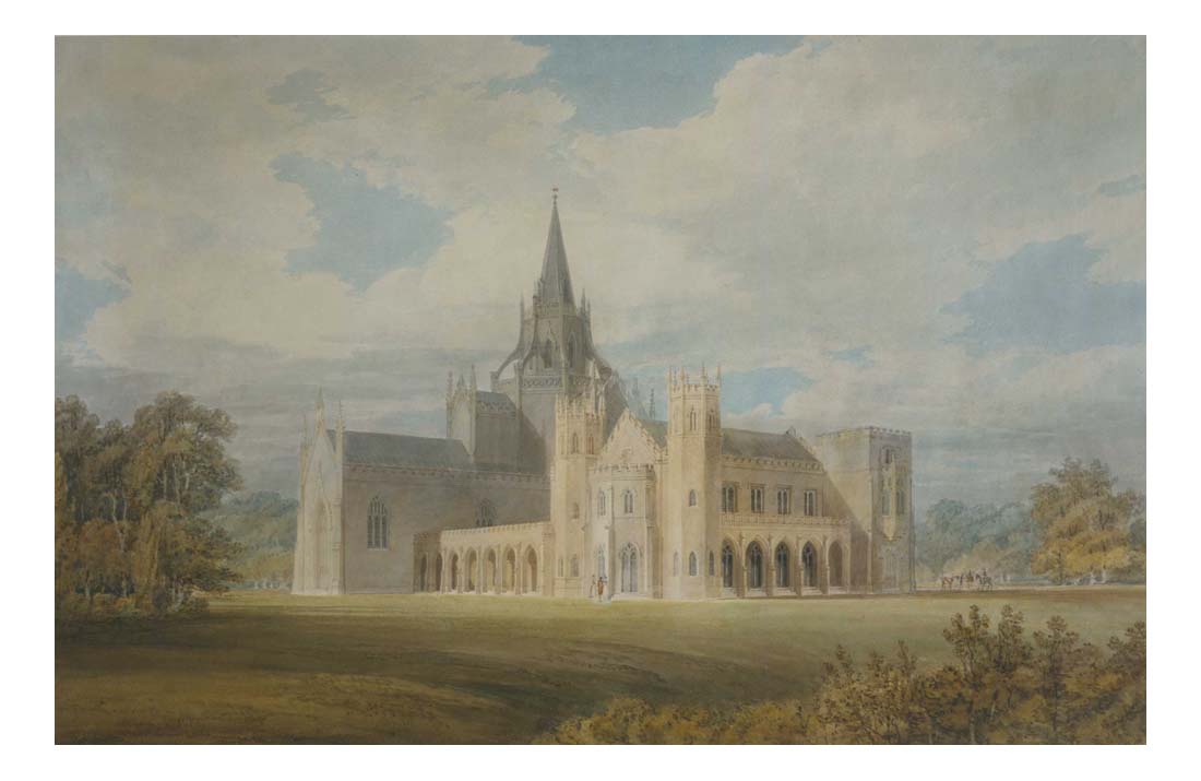 Perspective View of Fonthill Abbey from the South-West by John Mallord William Turner RA