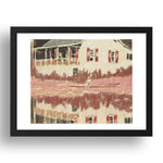 Peter Doig: Camp Forestia, modernist artwork, A3 Size Reproduction Poster Print in 17x13" Black Frame