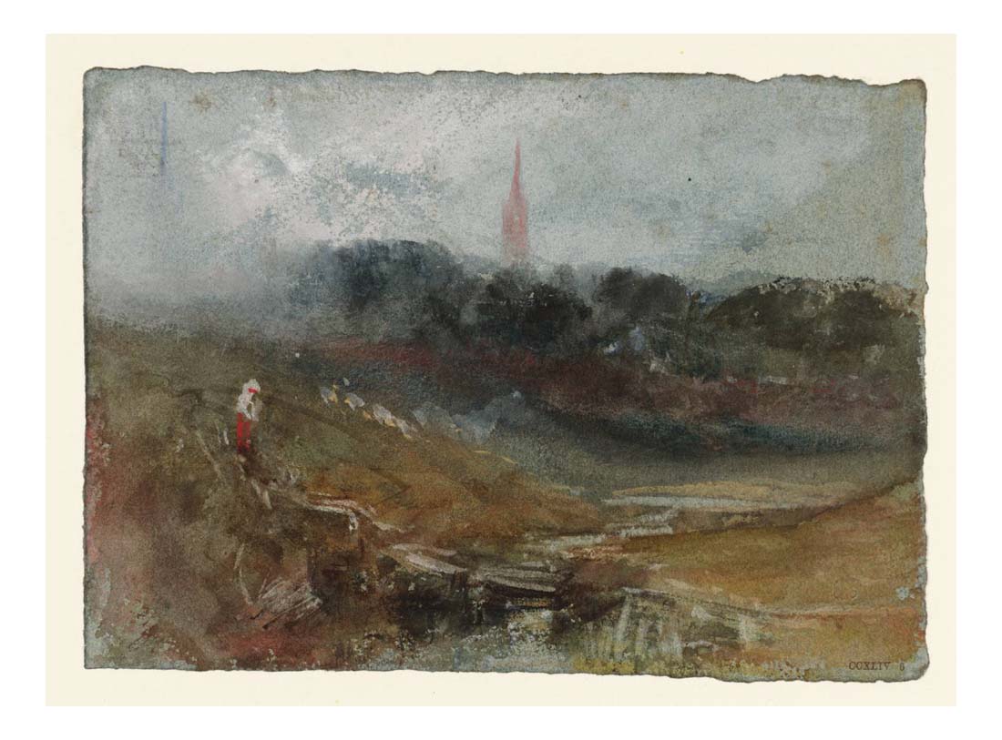Petworth Church Seen from Rectory Meadows, 1827 by John Mallord William Turner RA