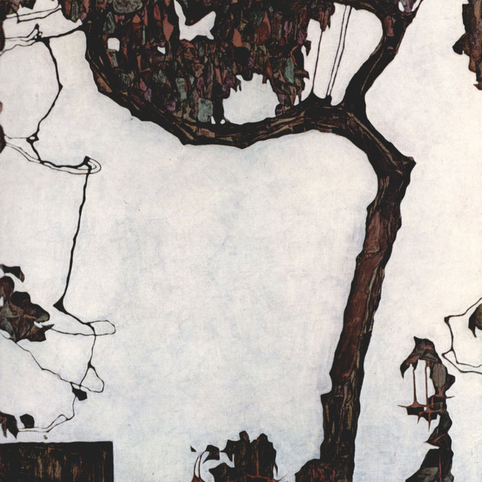 Plum Tree, landscape by Egon Schiele, 12x8