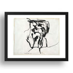 Philip Guston: Head:  Double View, modernist artwork, A3 Size Reproduction Poster Print in 17x13" Black Frame