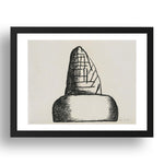 Philip Guston: Wrapped, modernist artwork, A3 Size Reproduction Poster Print in 17x13" Black Frame