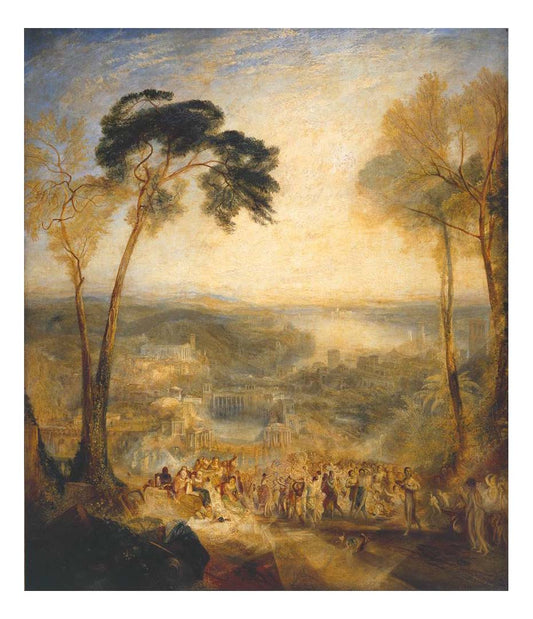 Phryne Going to the Public Baths as Venus, Demosthenes Taunted by Aeschines, 1838 by John Mallord William Turner RA, 12x8"(A4) Poster