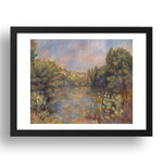Pierre Auguste Renoir: Lakeside Landscape, Poster in 17x13"(A3) Frame