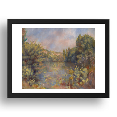 Pierre Auguste Renoir: Lakeside Landscape, Poster in 17x13"(A3) Frame