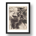 Pierre Bonnard: Study for the lithograph Conversation, modernist artwork, A3 Size Reproduction Poster Print in 17x13" Black Frame