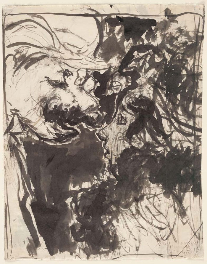 Pierre Bonnard - Study for the lithograph Conversation, vintage art, A3 (16x12