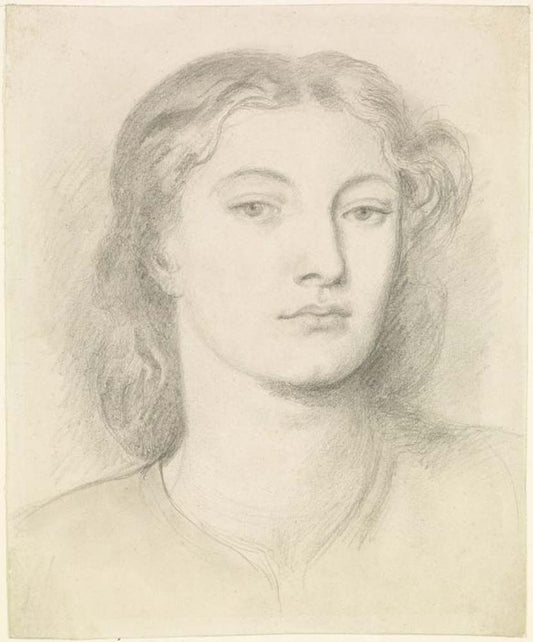 Ada Vernon, 1865 by Dante Gabriel Rossetti, English Pre-Raphaelite Painter,16x12"(A3) Poster Print