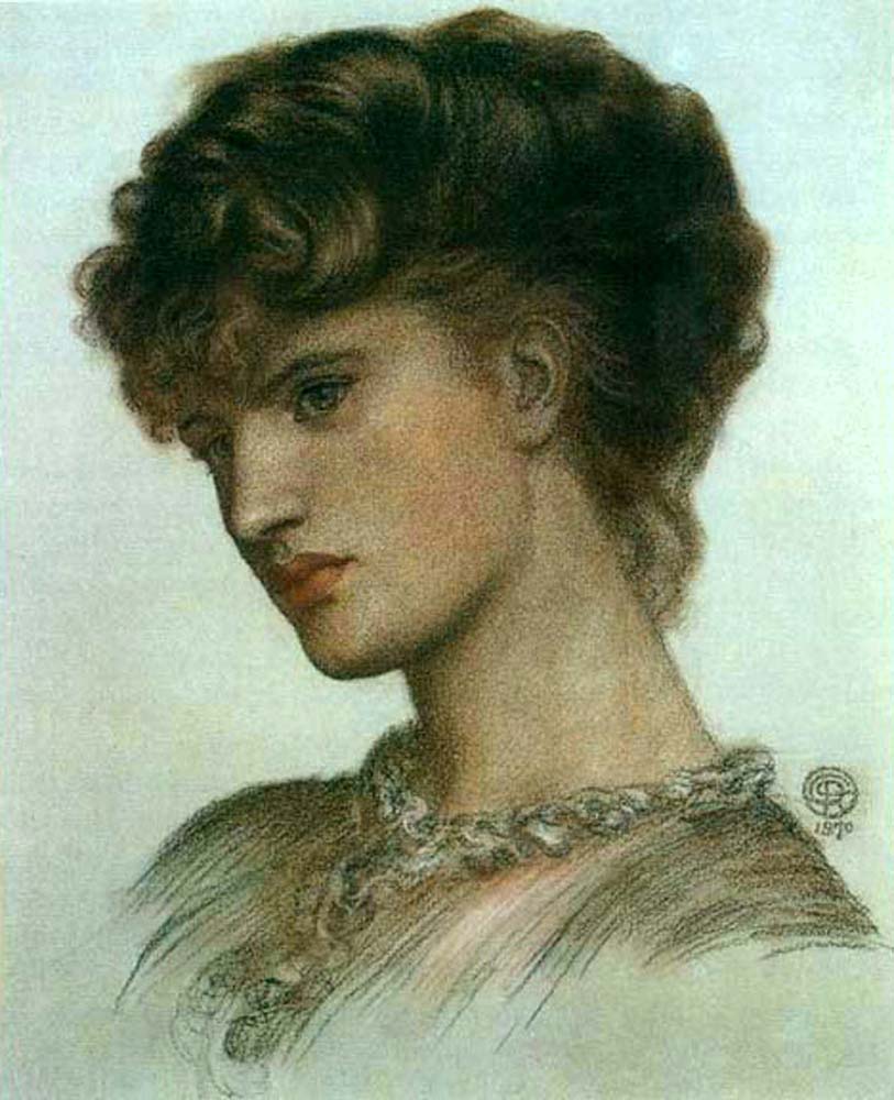 Aflaia Coronio 1870 by Dante Gabriel Rossetti, English Pre-Raphaelite Painter,16x12"(A3) Poster Print