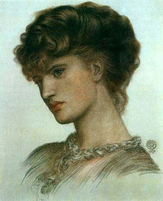 Aflaia Coronio 1870 by Dante Gabriel Rossetti, English Pre-Raphaelite Painter,16x12"(A3) Poster Print