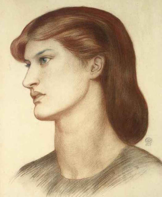 Alexa Wilding, 1865 by Dante Gabriel Rossetti, English Pre-Raphaelite Painter,16x12"(A3) Poster Print