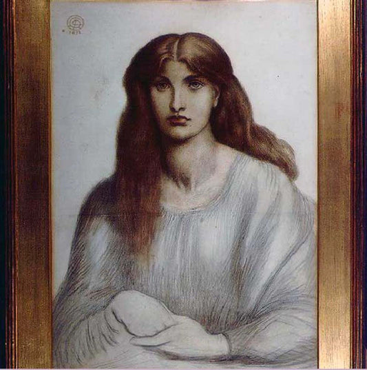 Alexa Wilding, 1872 by Dante Gabriel Rossetti, English Pre-Raphaelite Painter,16x12"(A3) Poster Print
