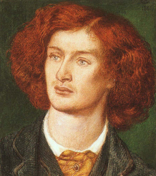 Portrait of Algernon Swinburne (1837-1909), English poet, 1862 by Dante Gabriel Rossetti, pre-Raphaelite artist, 12x8" (A4) Poster