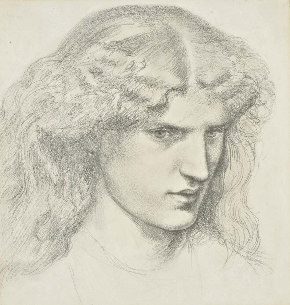 Annie Miller, 1866 by Dante Gabriel Rossetti, English Pre-Raphaelite Painter,16x12"(A3) Poster Print