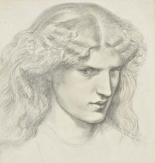 Annie Miller, 1866 by Dante Gabriel Rossetti, English Pre-Raphaelite Painter,16x12"(A3) Poster Print
